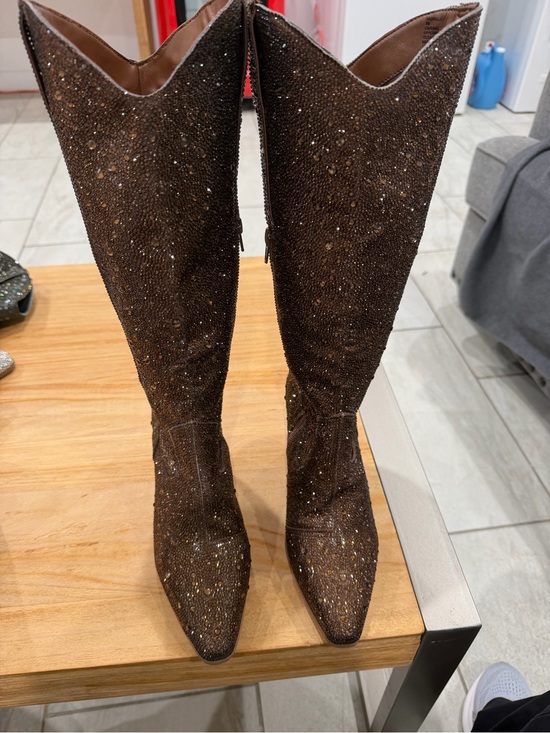 Shoes - Women’s Brown Glitter Western Boots